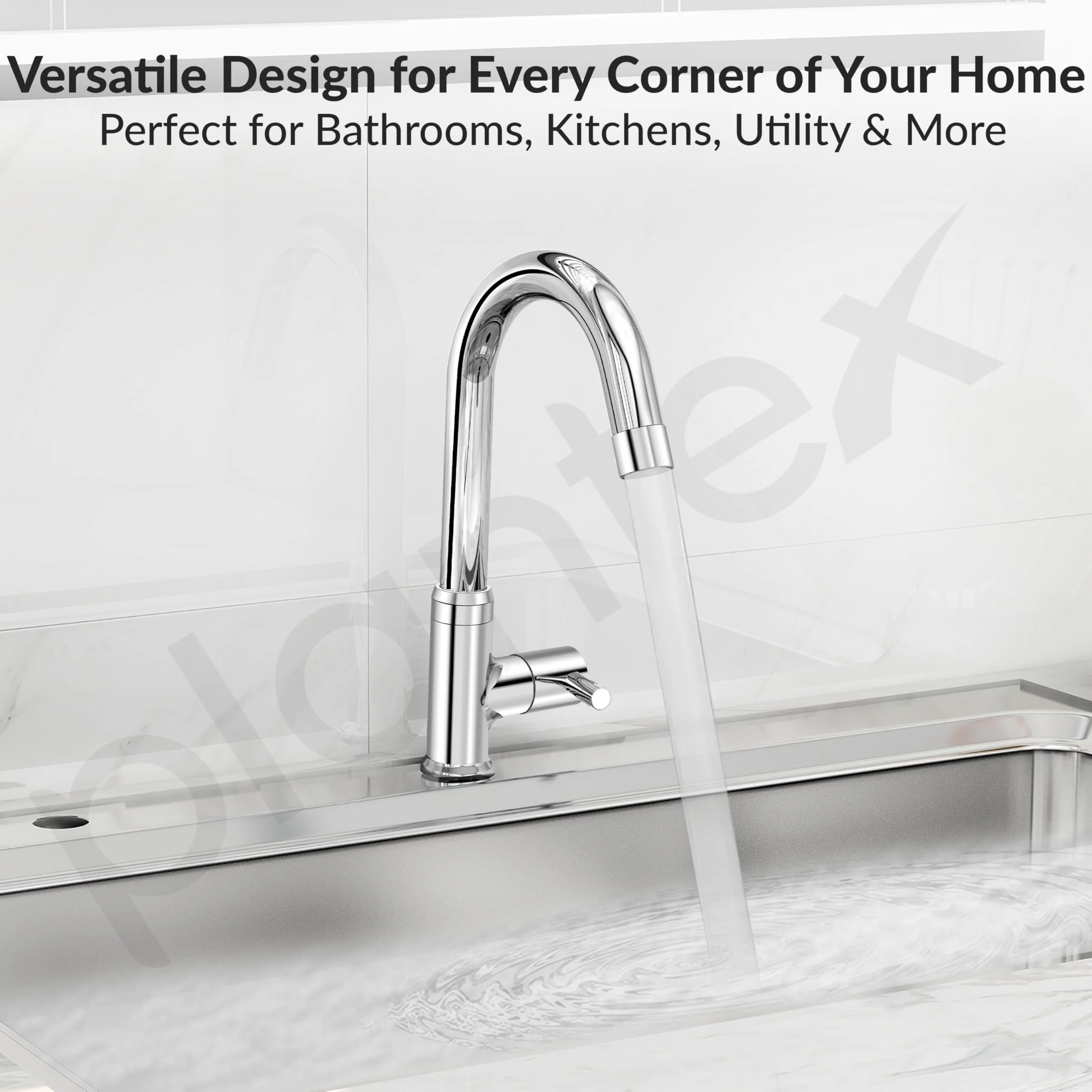 Plantex Pure Brass Pillar Tap for Wash Basin with 360° Swivel Spout for Sink Tap with Water Saving Aerator-7 Year Warranty (ICO-912-Chrome) - Image 7