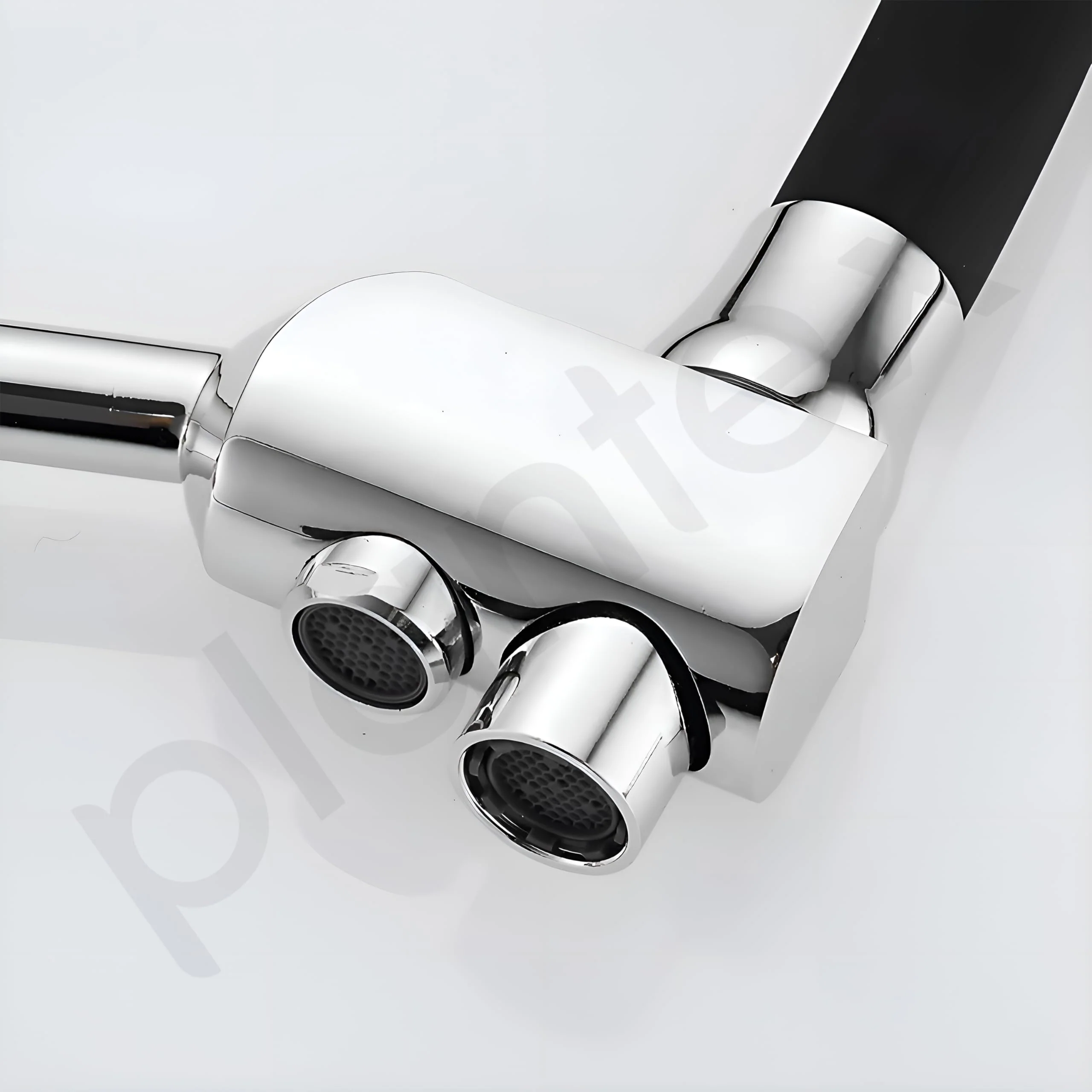 Plantex Pure Brass Sink Mixer Tap Hot and Cold with Built-in RO Outlet/Pull Down Kitchen Sink Faucet with 360° Swivel Spout/Sink Faucet-(2701-Black & Chrome) - Image 7