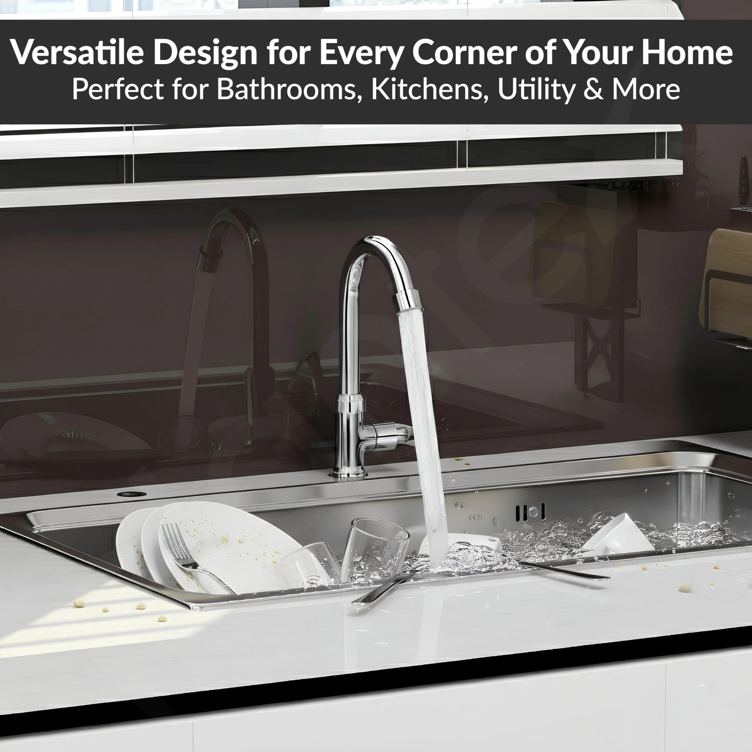 Plantex Pure Brass Sink Tap for Wash Basin with 360ยฐ Swivel Spout/Kitchen Sink Tap with Water Saving Aerator/Water Tap- 7 Year Warranty by Plantex (COL-1012-Chrome) - Image 7