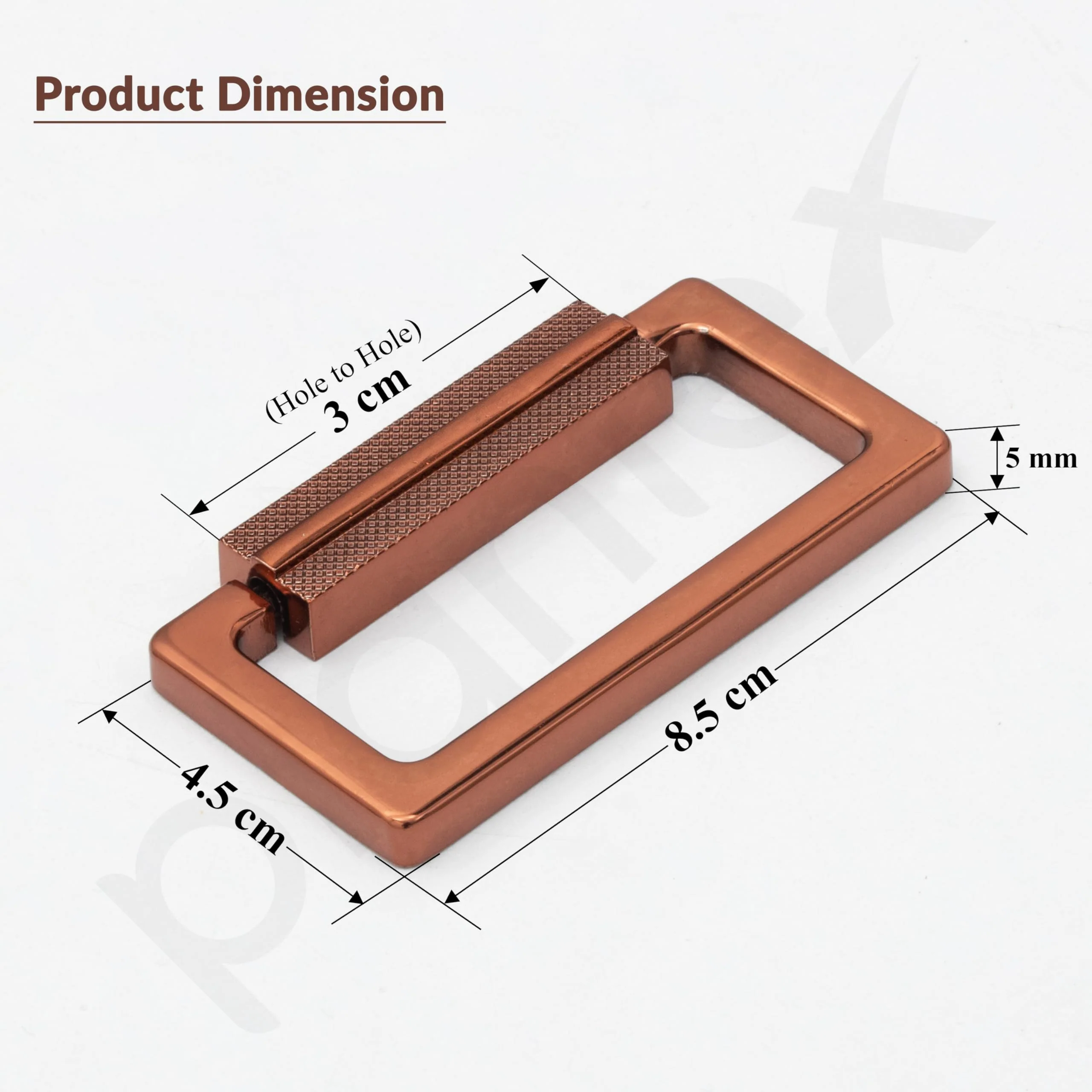 Plantex Rajwadi Drawer Kadi/Drawer Handle/Kadi for Drawers/Pull-Push Kadi for Home/Office Cabinet - Pack of 1 (Rose Gold) - Image 2