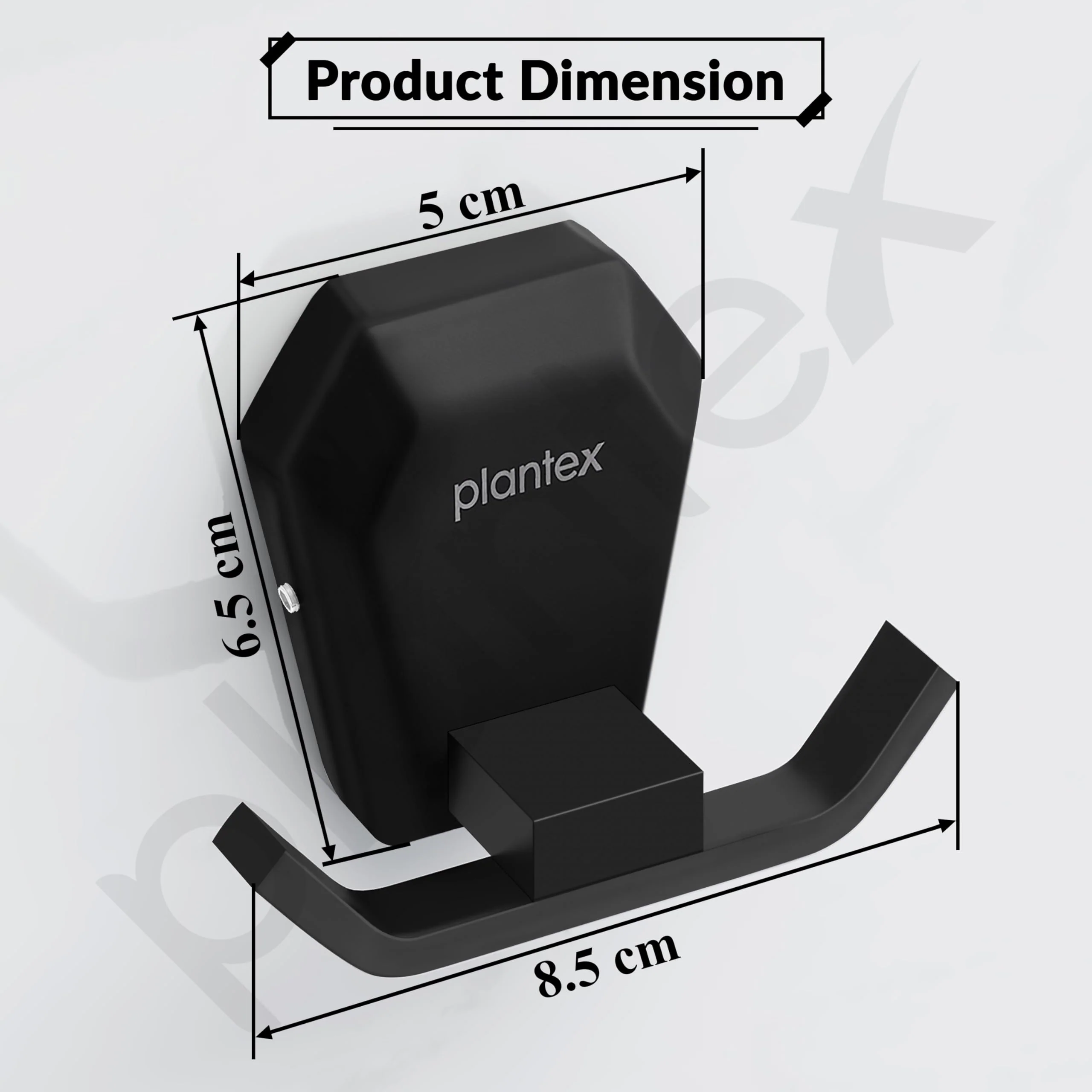 Plantex Robe Hook for Bathroom/304 Grade Stainless Steel Towel Hook/Cloth Hanger/Bathroom Accessories - Pack of 1 (PMB-2405, Z-Black) - Image 4