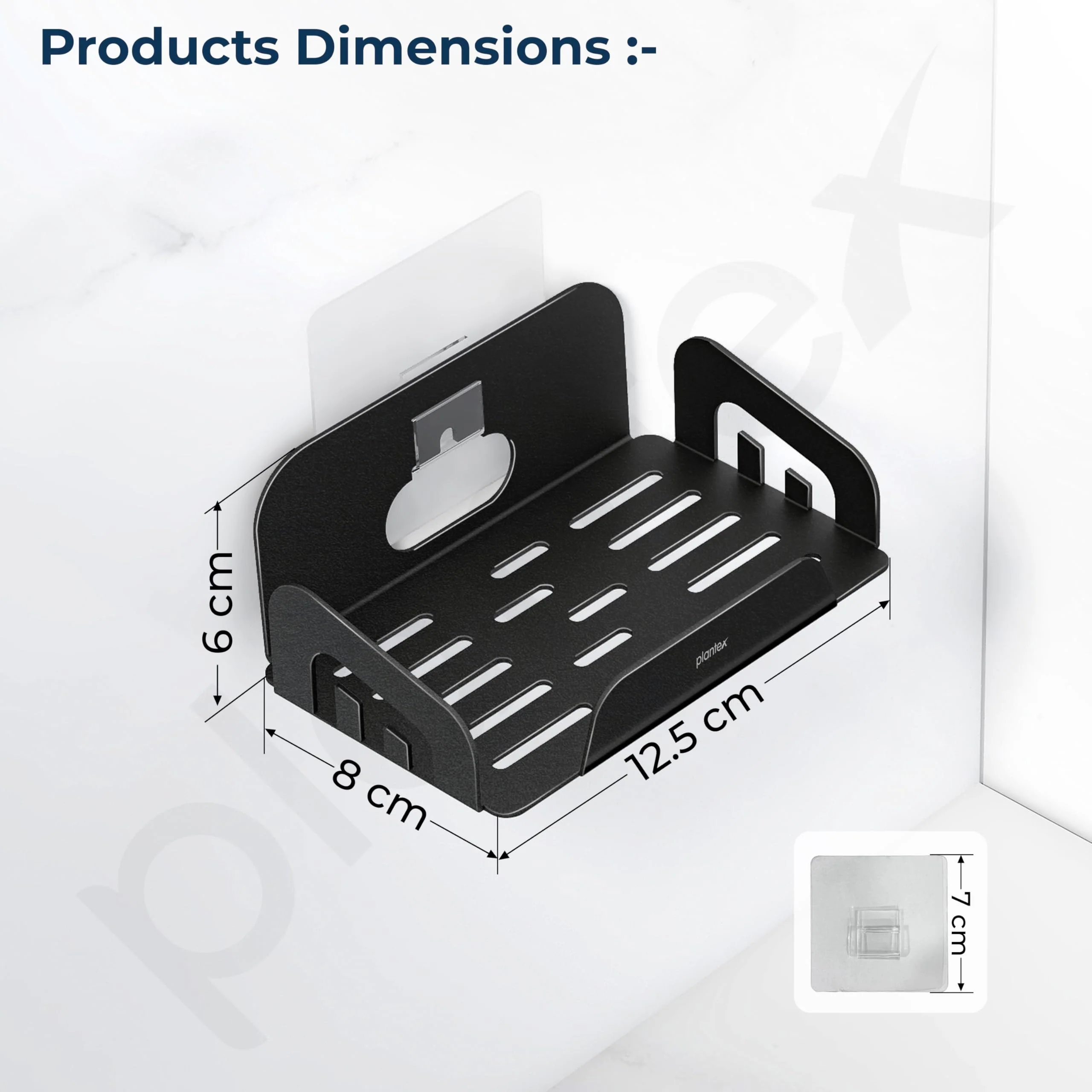 Plantex Self Adhesive Soap Dish for Bathroom/Stainless Steel Soap Holder for Washbasin/Soap Stand for Bathroom Without Drill/Bathroom Accessories - Pack of 2 (Black) - Image 3