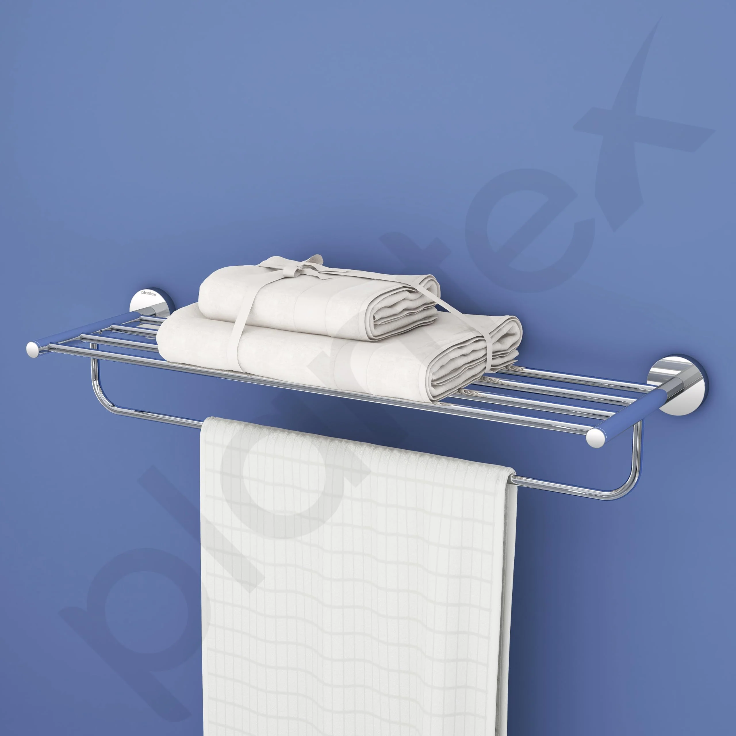 Plantex Smero Pure Brass 24 inch Towel Rack for Bathroom/Towel Stand/Hanger/Towel Holder/Towel Bar/Bathroom Accessories - Circle (Chrome) - Image 4