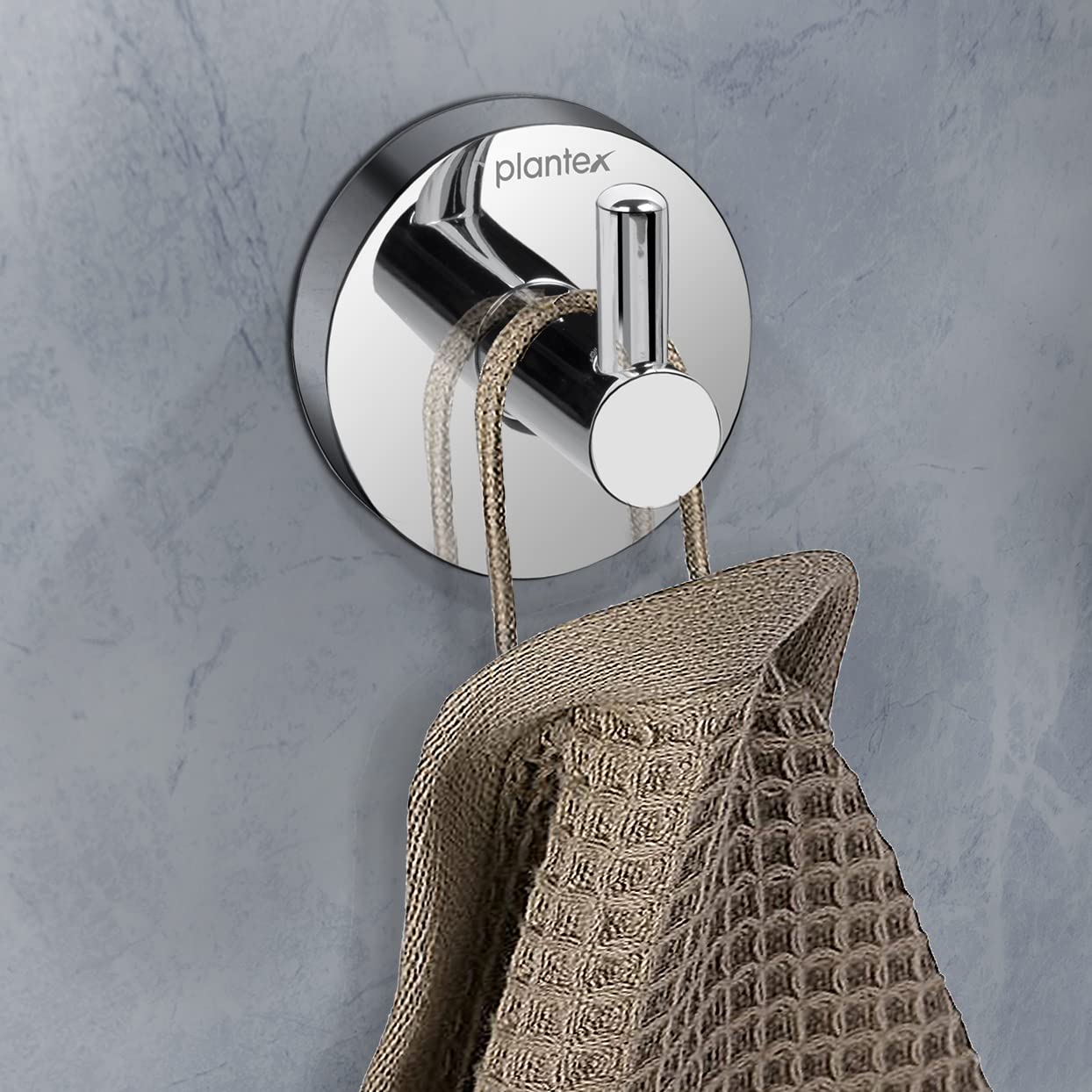 Plantex Smero Pure Brass Made Hooks for Hanging Clothes and Towel in Bathroom/Robe Hook/Hanger for Living Room - Circle (Chrome) - Image 7