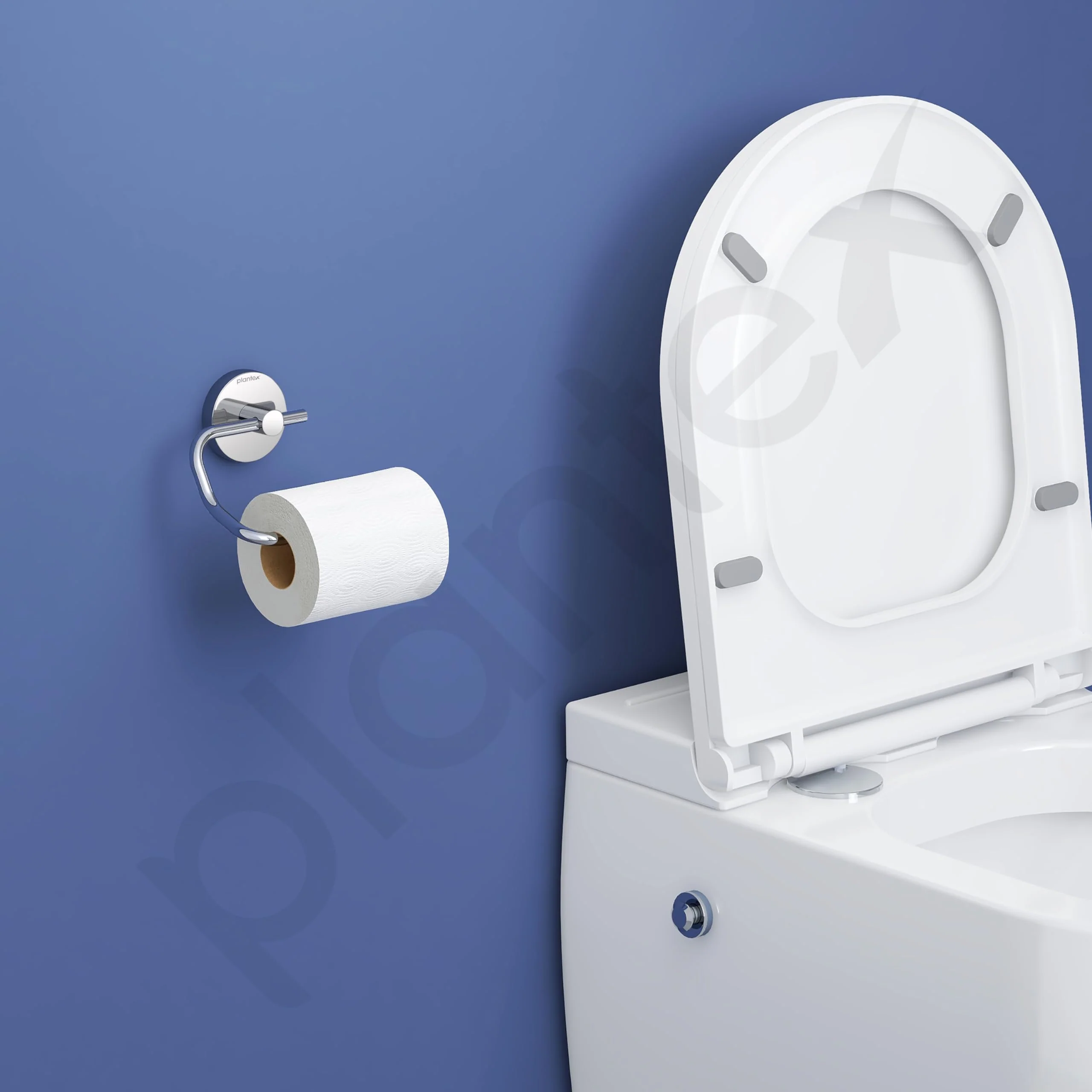 Plantex Smero Pure Brass Toilet Paper Holder/Tissue Paper Stand for Washroom/Bathroom - Circle (Chrome) - Image 2