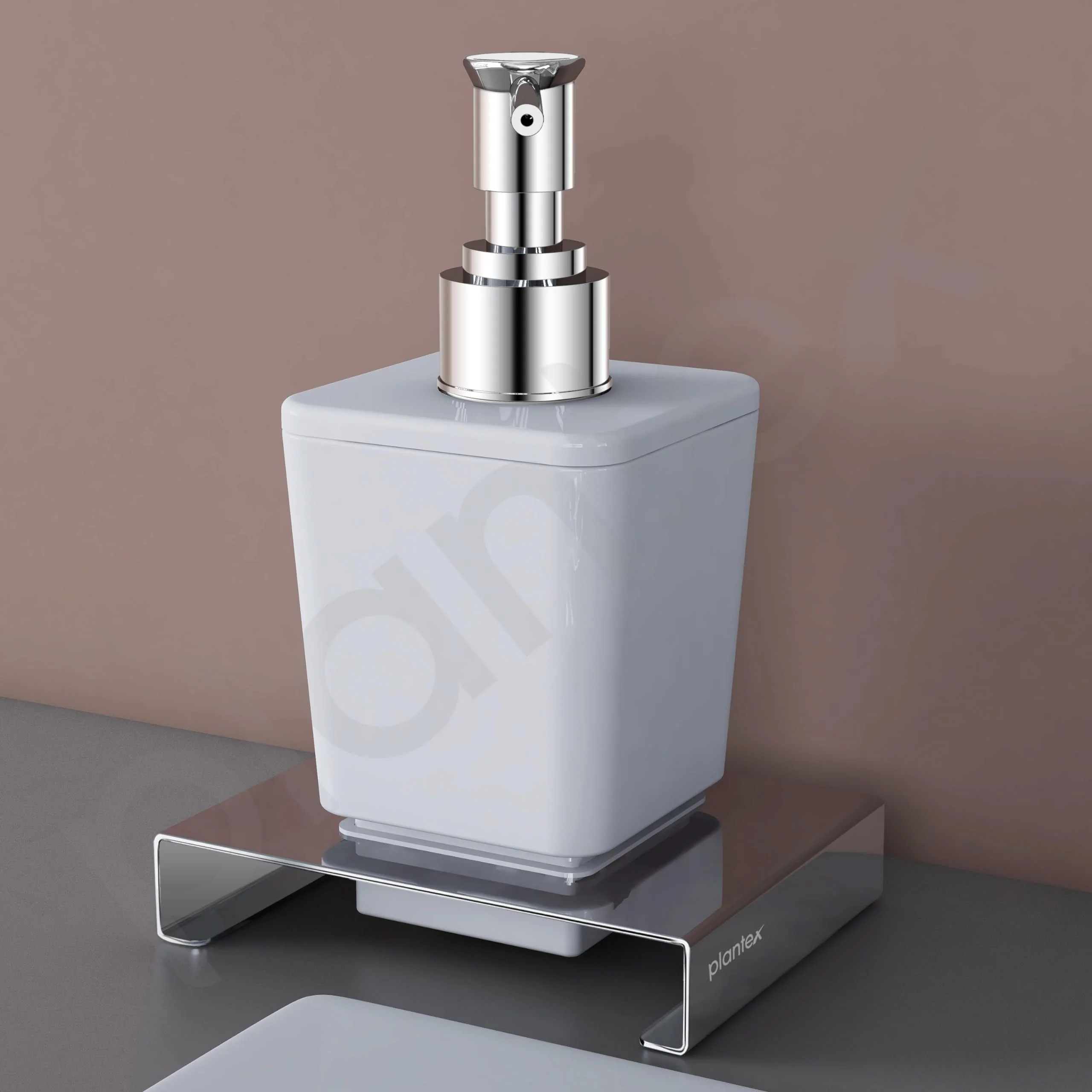 Plantex Soap Dispenser for Bathroom/Stainless Steel and ABS Shampoo/Hand Wash/Liquid Soap Dispenser - Table Top Bathroom Accessories - Pack of 1 (Chrome & ABS) - Image 5