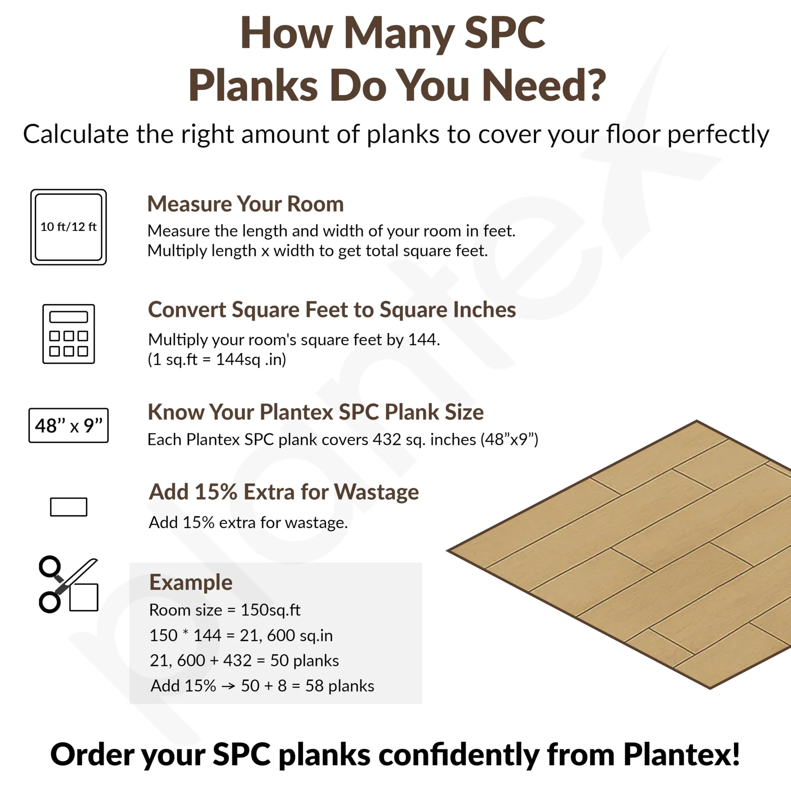 Plantex SPC Tiles for Floors/Interlocking Sound Insulated Floor Tiles/Click N Lock Wooden Flooring for Livingroom/Kitchen/Bedroom -60 Square Feet/20 Tiles,Route-DIY Installation(Water&Fire Resistant) - Image 3