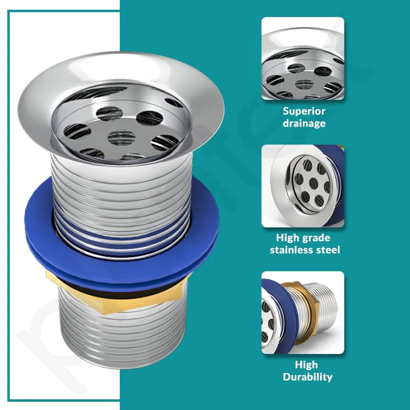 Plantex Stainless Steel 4 inch Full Thread Waste Coupling for Wash Basin/Coupling for Sink - Pack of 1 (Silver) - Image 5