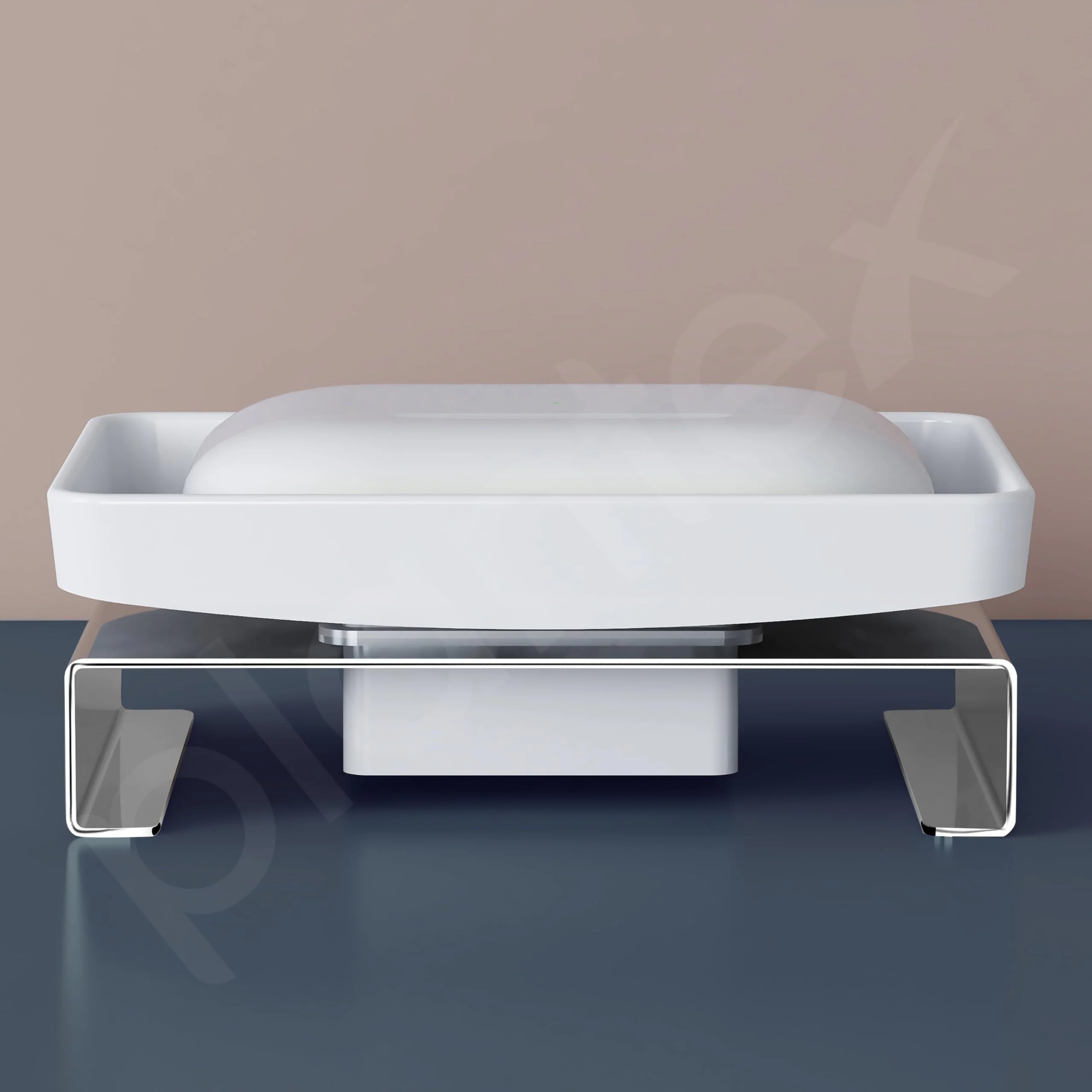 Plantex Stainless Steel and ABS Single Soap Dish for Bathroom/Soap Stand/Soap Holder/Bathroom Accessories - Table Top (Chrome & ABS) - Image 3