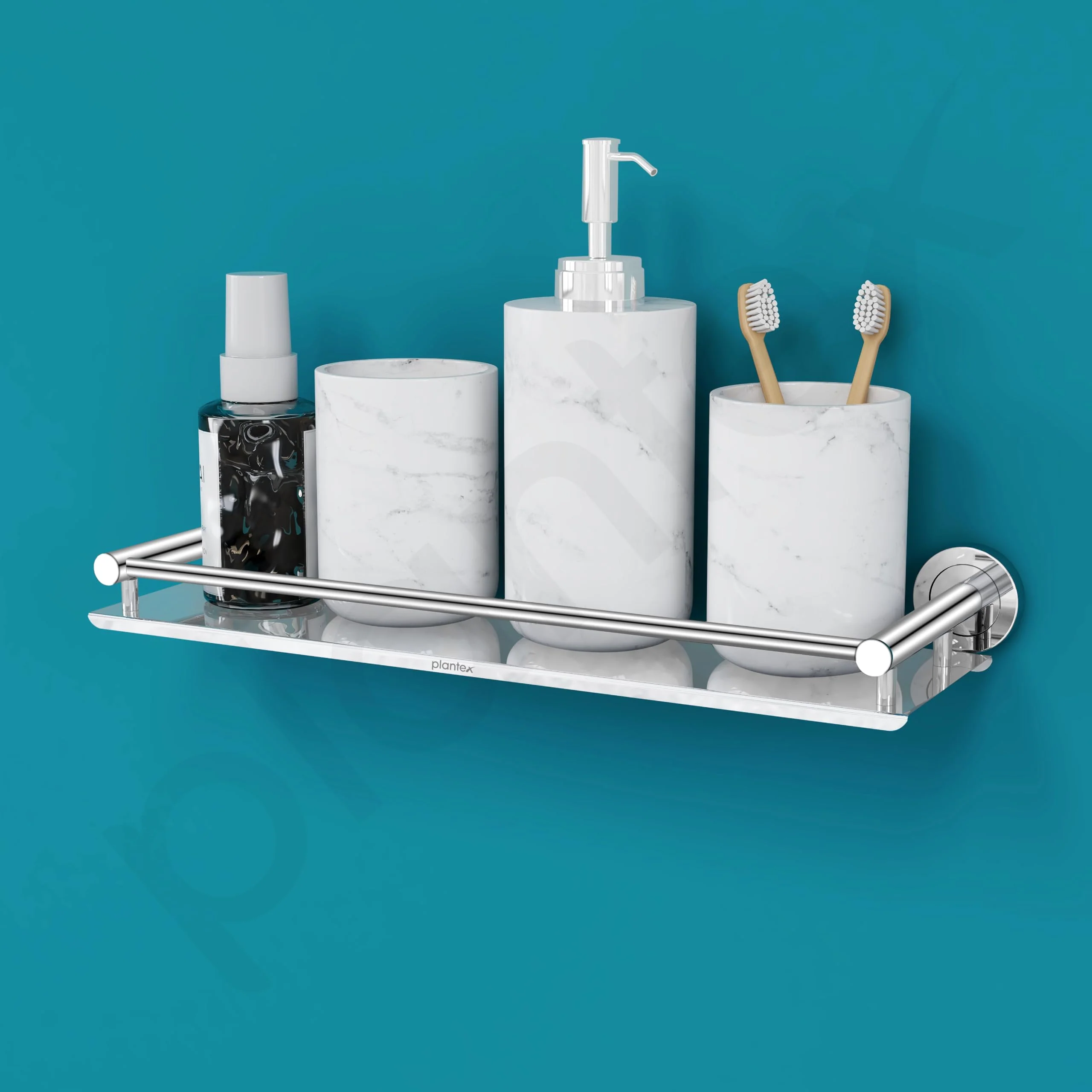 Plantex Stainless Steel Bathroom Shelf for Wall/Bathroom Organizer with Drill/Washroom Accessories/Wall Shelf for Kitchen Storage (16x5 inches, Chrome) - Image 5