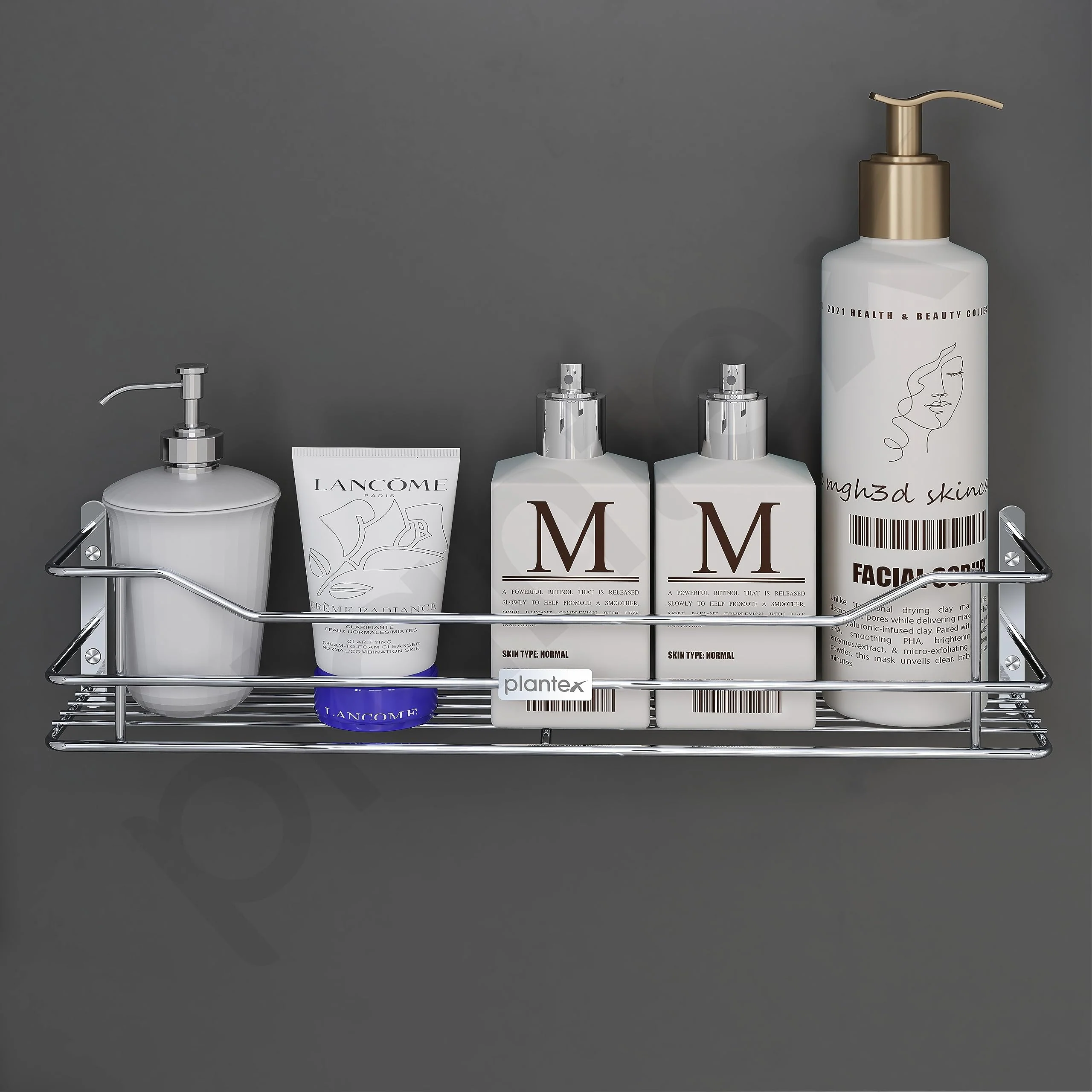 Plantex Stainless Steel Bathroom Shelf/Shelf for Bathroom Organizer/Wall Shelf for Bathroom with Railings/Kitchen Storage Shelves-(18 inch, Chrome) - Image 4