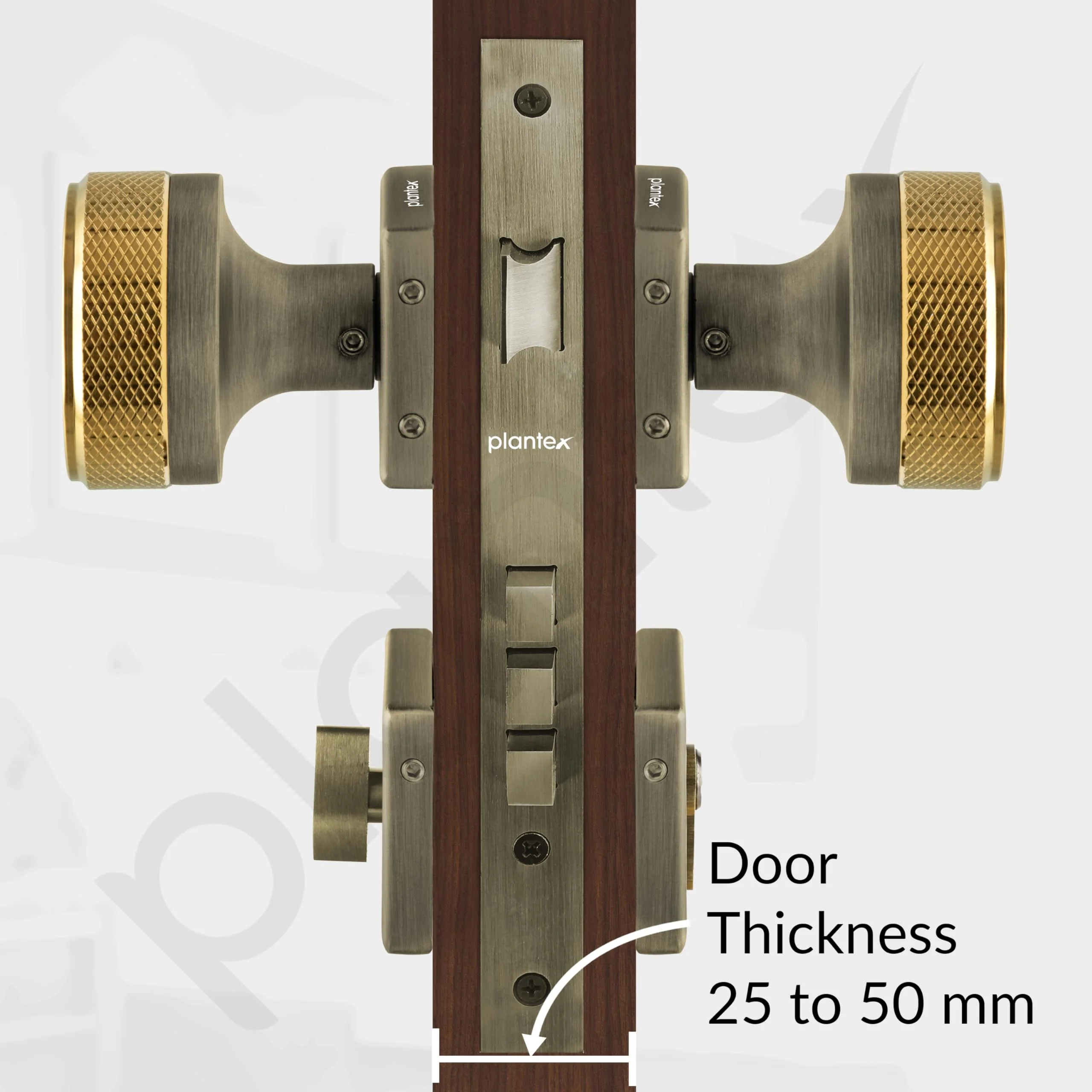 Plantex Stainless Steel Door Lock/Heavy Duty Main Door Knob Lock With 3 Keys/Mortise Door Lock For Home/Office/Hotel-(Pvd Gold&Ba) - Image 5
