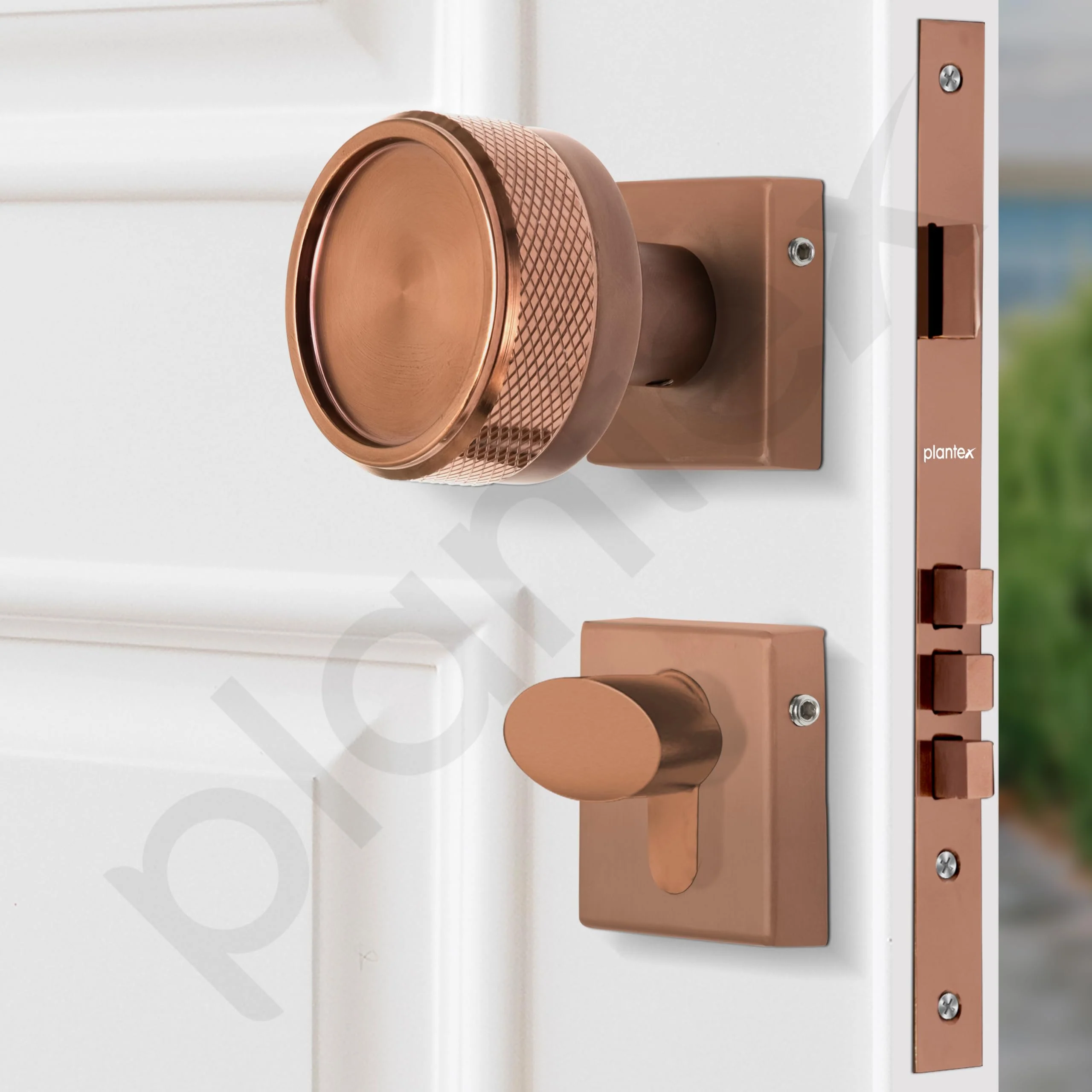 Plantex Stainless Steel Door Lock/Heavy Duty Main Door Knob Lock With 3 Keys/Mortise Door Lock For Home/Office/Hotel With 3 Years Warranty(Pvd Rose Gold) - Image 4