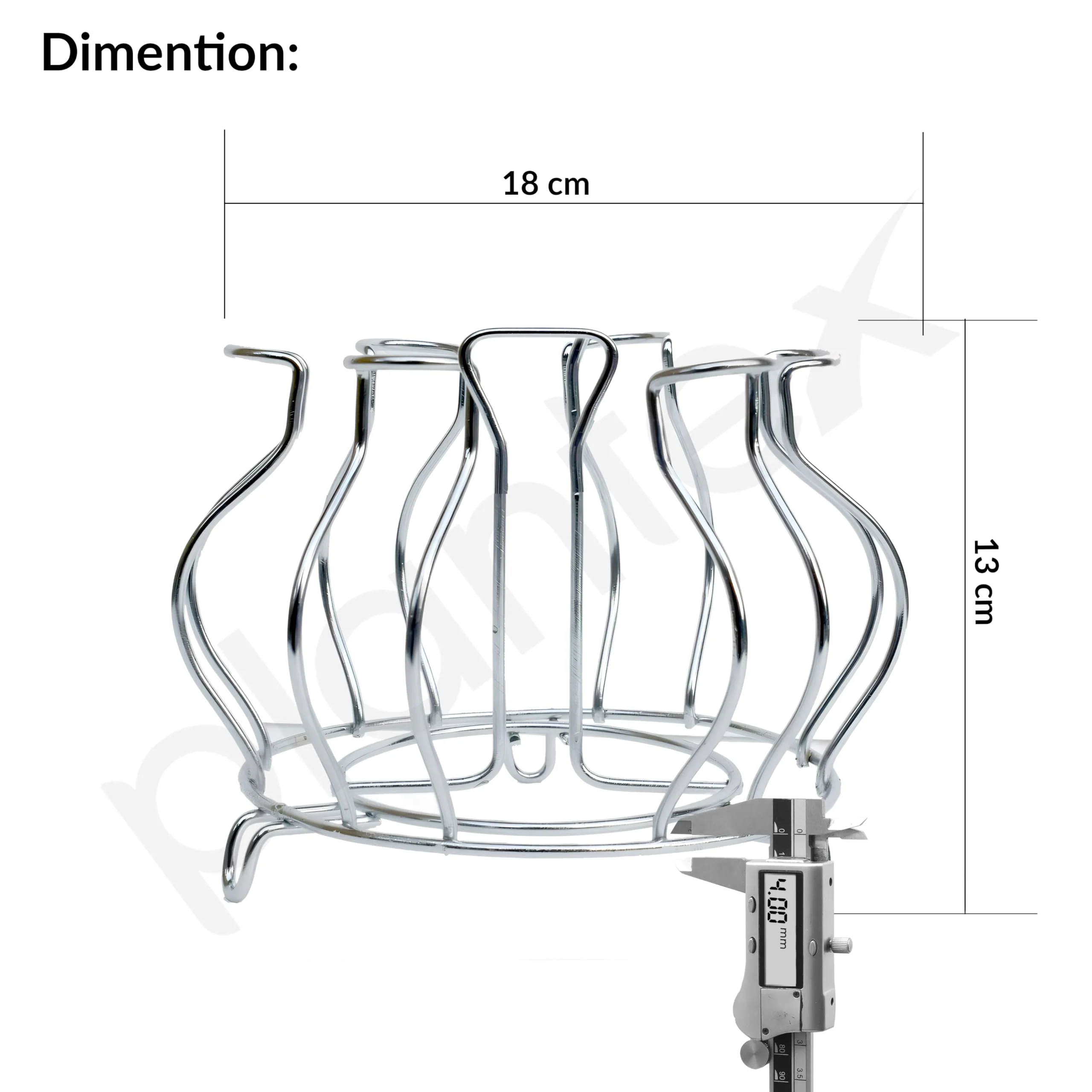 Plantex Stainless Steel Glass Stand/Mug Holder/Glass Holder for Kitchen/Dining Table (Chrome) - Image 4