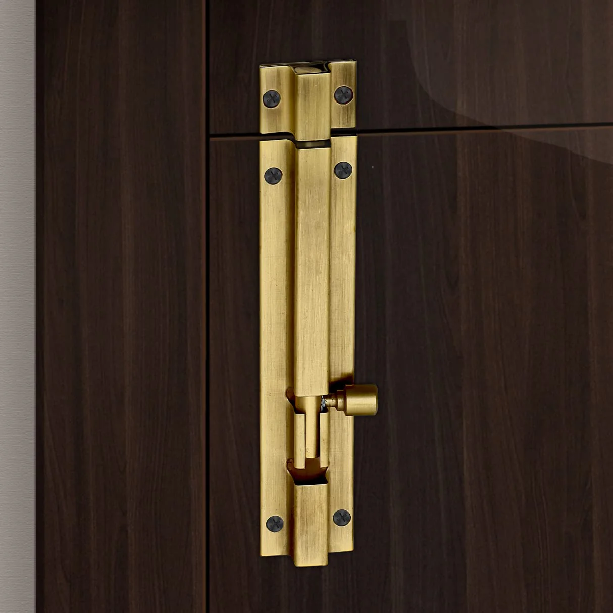 Plantex Stainless Steel Kit for Single Door - Hardware Accessories (10 inch Al-Drop, 8 inch Latch, 7 inch 2 Handles, 7 inch Tower Bolt, 4 inch Stopper) - (DMAL-03-Brass Antique) - Image 7