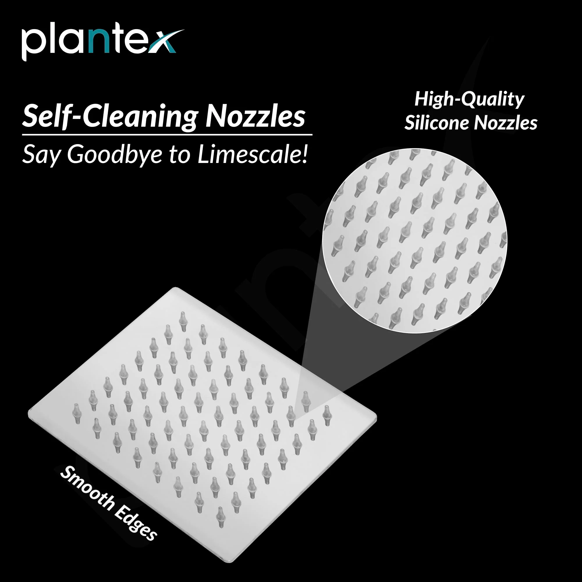 Plantex Stainless Steel Overhead Shower 6 x 6 inch with Water-Saving Technology/High pressure Rain Shower Head without Arm/Bathroom Shower -(Ultra Slim-Chrome) - Image 2