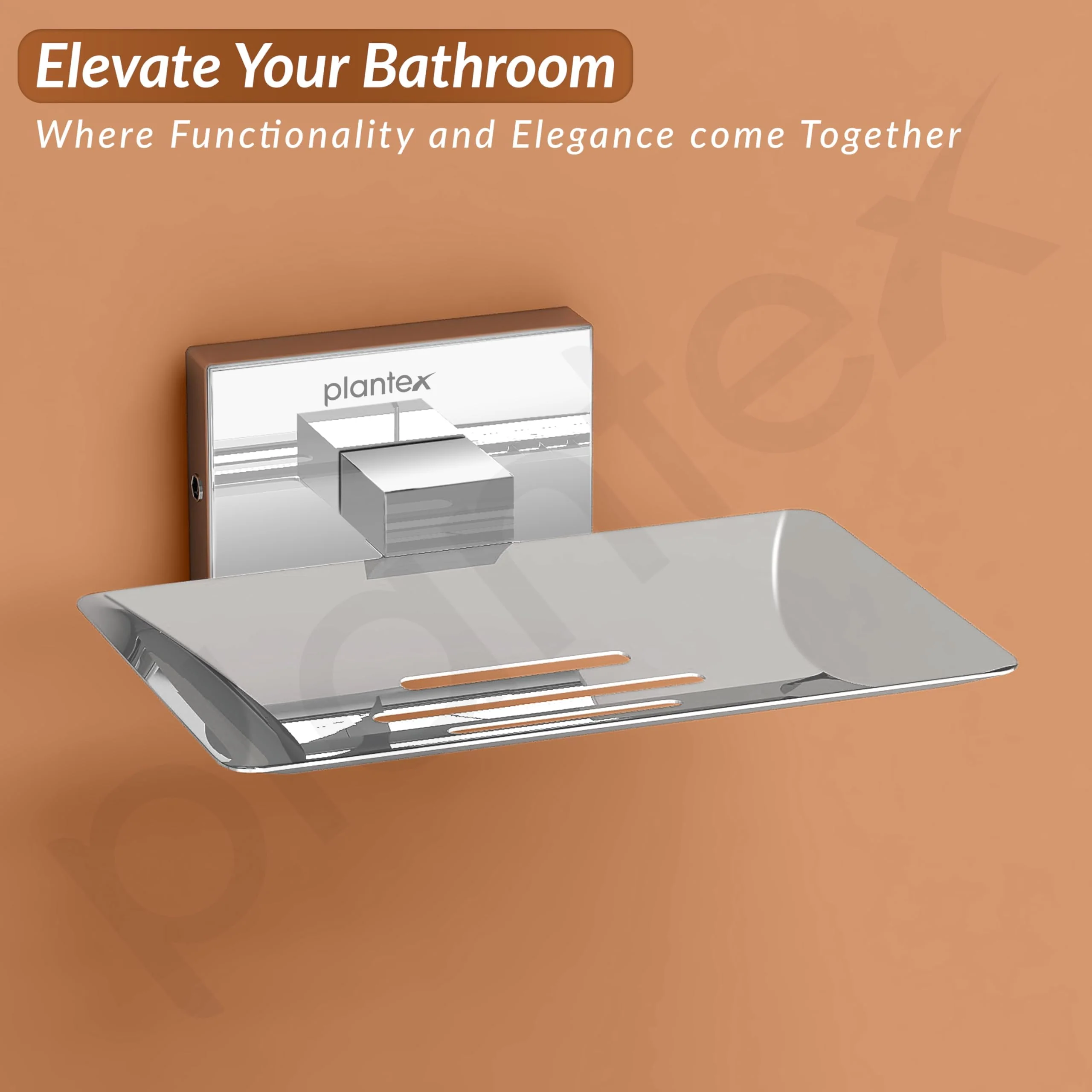 Plantex Stainless Steel Soap Holder for Bathroom/Soap Dish/Case/Stand for Kitchen/Bathroom Accessories - Pack of 1 (Chrome, Nexa) - Image 7