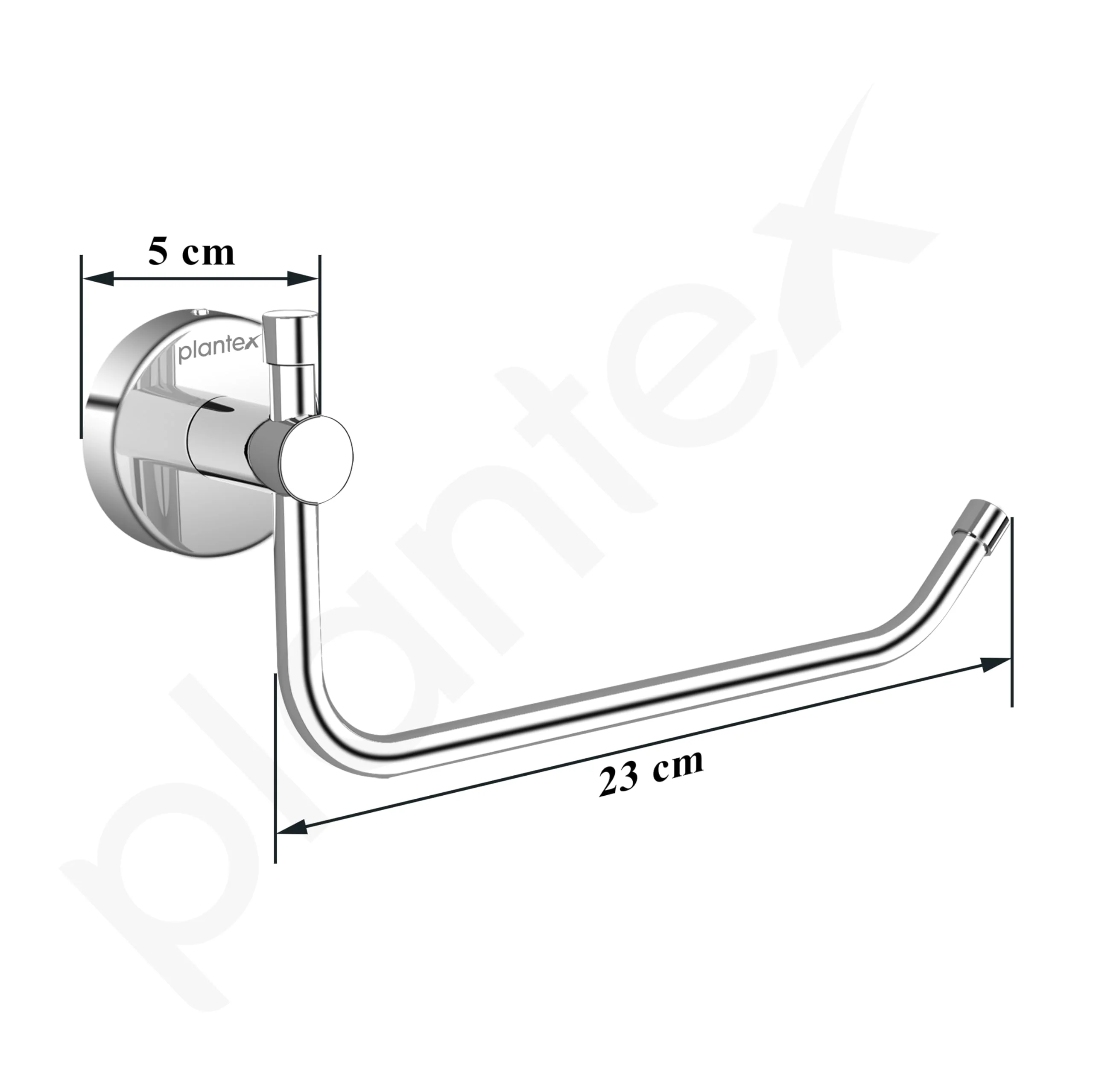 Plantex Stainless Steel Towel Ring for Bathroom/Wash Basin/Napkin-Towel Hanger/Bathroom Accessories - (Chrome - L Shape) - Pack of 1 - Image 3