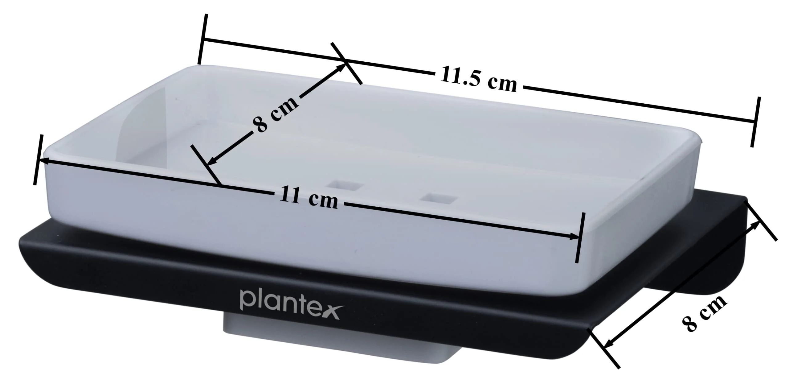 Plantex Stainless Steel with ABS Material Soap Holder for Bathroom/Wall Mounted Soap Holder/Bathroom Accessories - (Matt Black) - Image 2