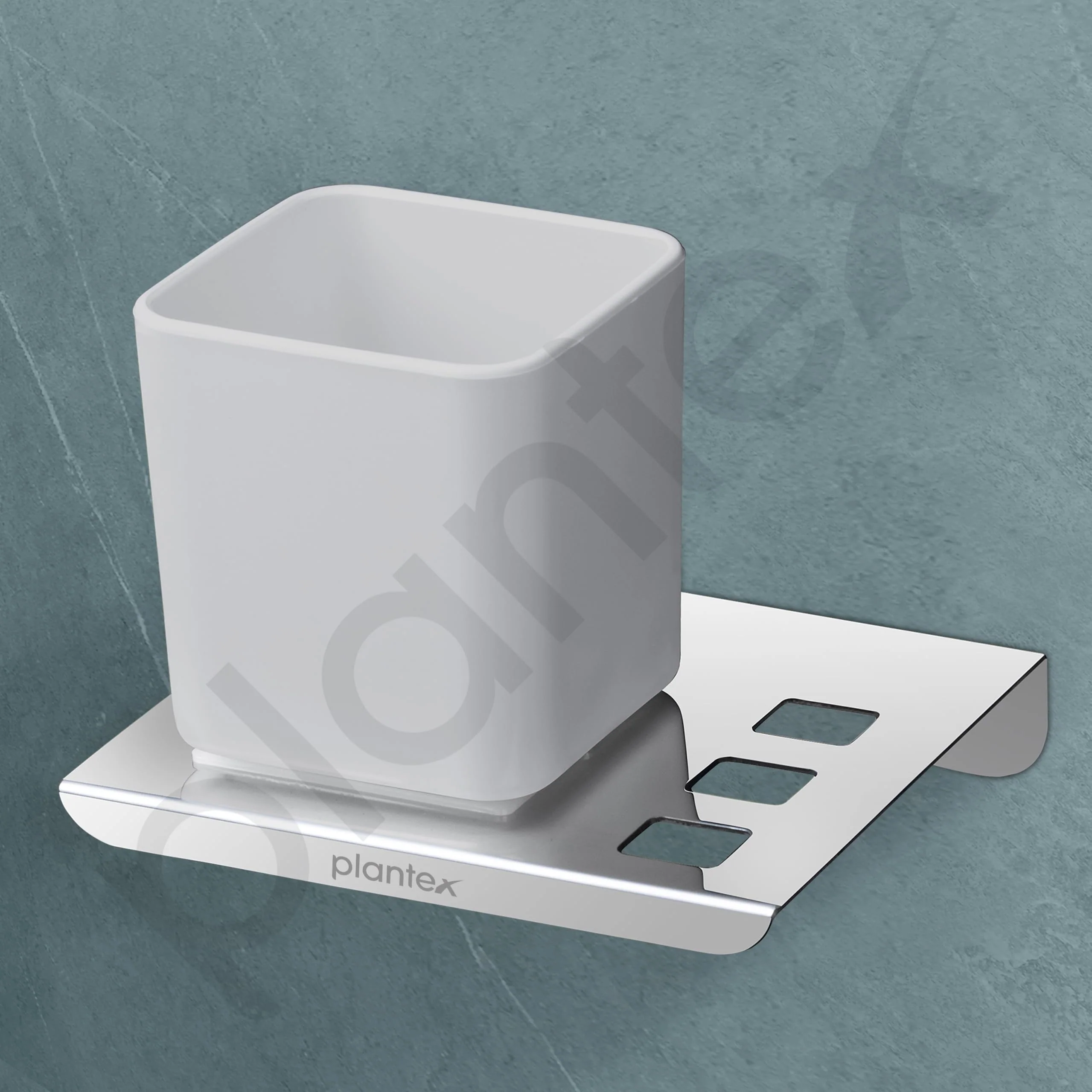 Plantex Stainless Steel with ABS Material Tumbler Holder/Tooth Brush Holder/Organizer/Bathroom Accessories - Wall Mount - Image 5