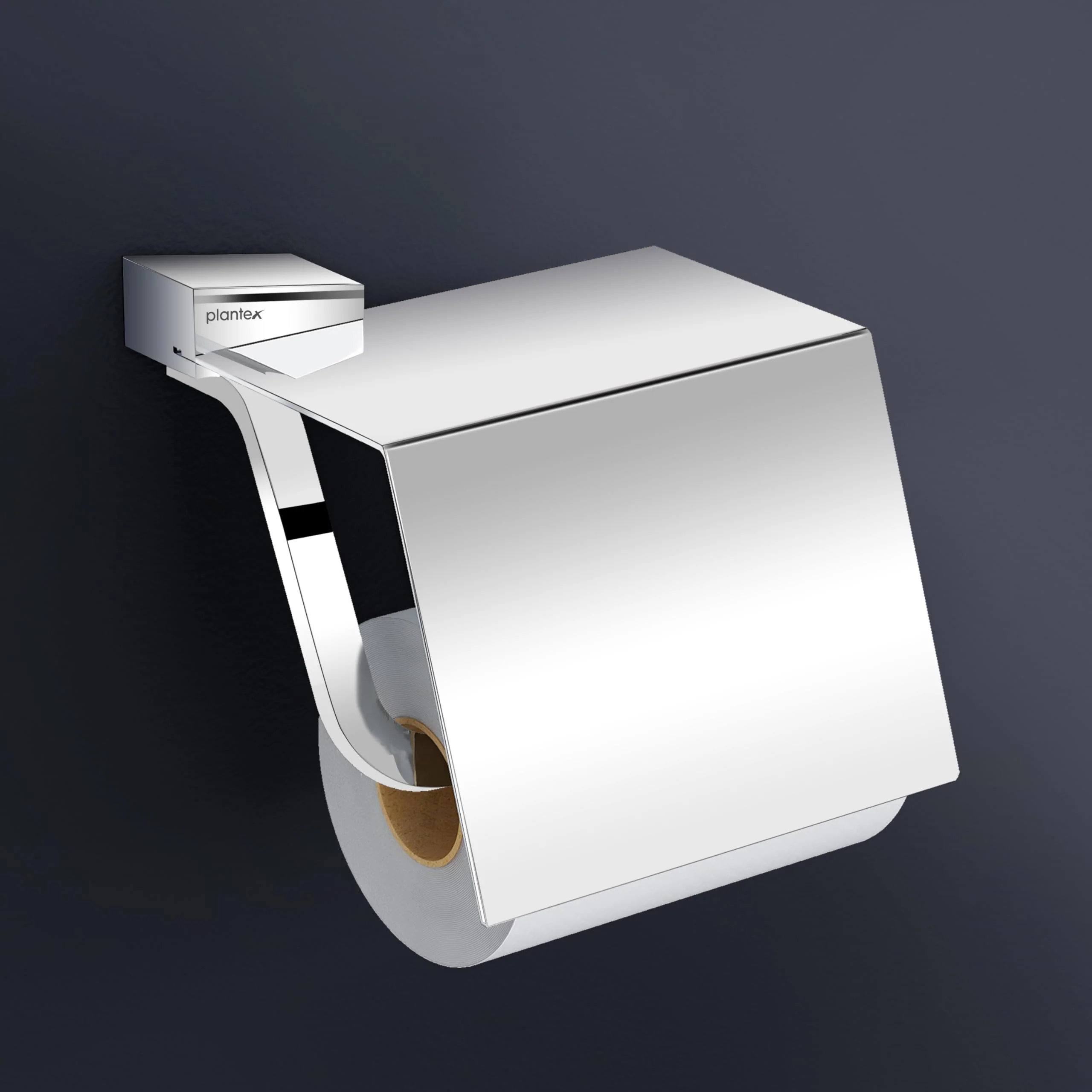 Plantex Super Brass Toilet Roll Holder for Bathroom/Tissue Roll Holder for Washroom/Toilet Paper Holder for Bathroom Accessories - Arrete (Chrome)