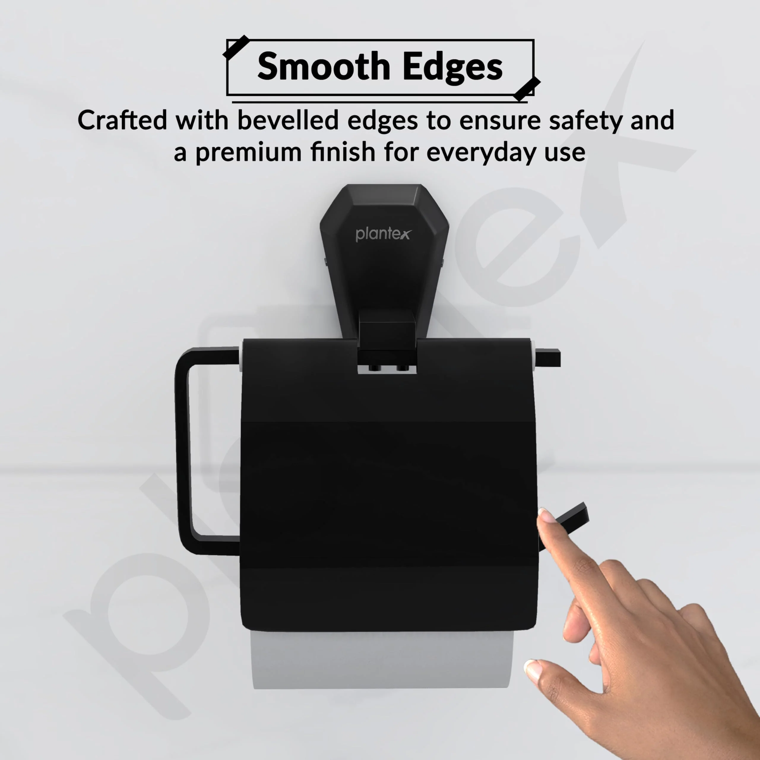 Plantex Toilet Paper Holder for Bathroom/304 Grade Stainless Steel Tissue Paper Roll Holder/Bathroom Accessories - Pack of 1 (PMB-2410, Z-Black) - Image 6