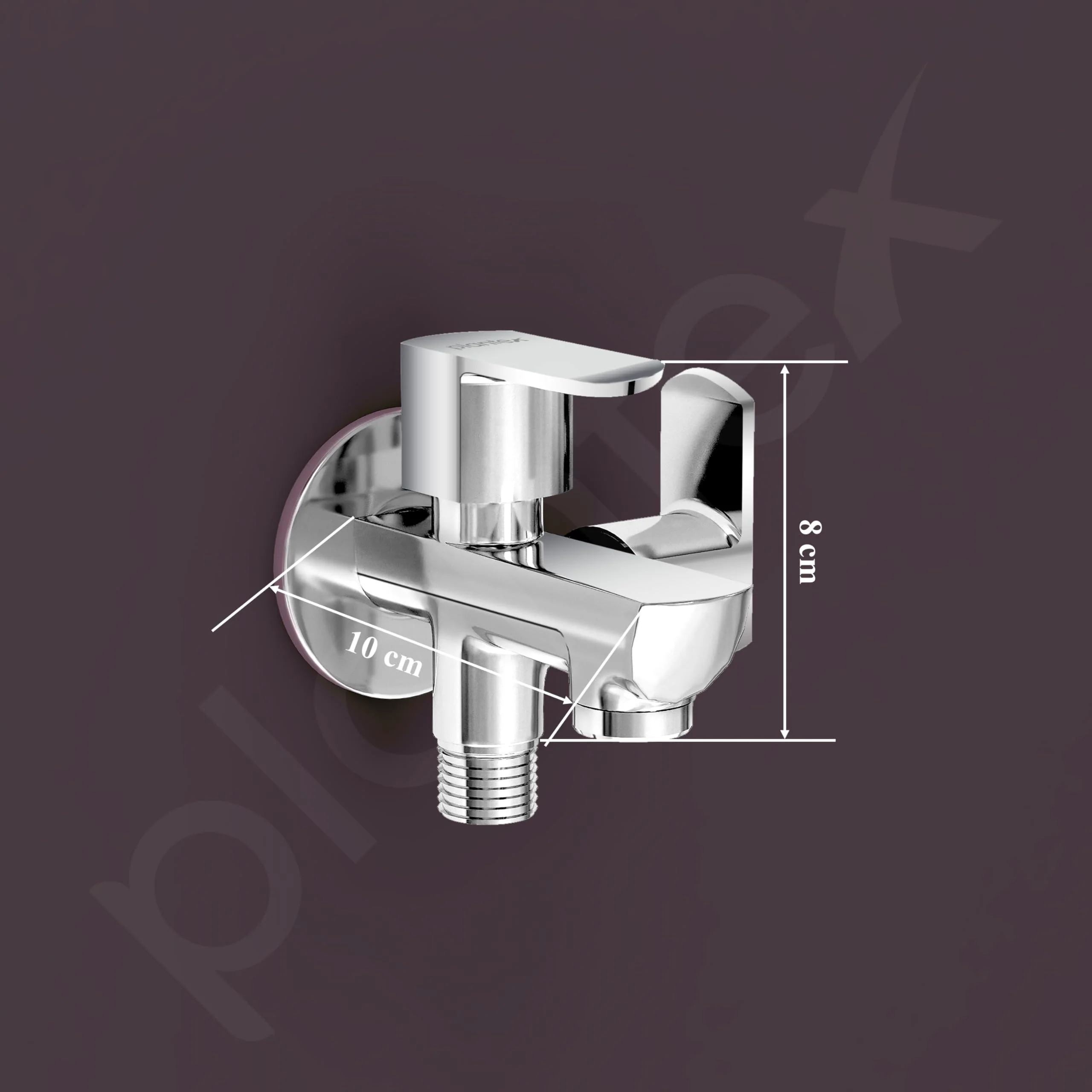 Plantex Two Way Tap/2 in 1 Bib Cock Water Tap/Wash Basin Tap for Home with Wall Flange & Teflon Tape/Bathroom Accessories-(CRM-1285-Chrome) - Image 3