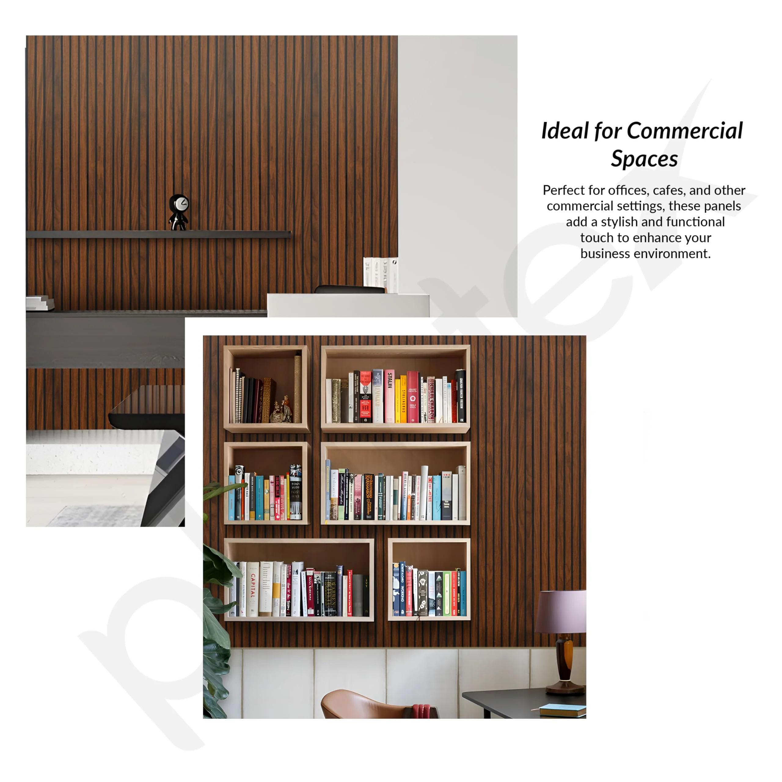 Plantex Wall Panel/PVC Louver Panel for Wall with Size - 12 Inch x 10 Ft/Durable, Lightweight, and Stylish Panels for Office/Hotel/Ideal for Walls & Ceilings - Pack of 1 (Brown, 5034) - Image 7